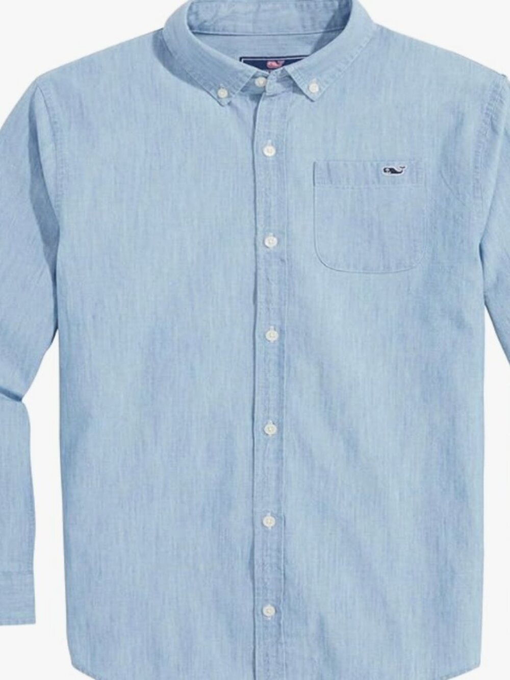 Vineyard Vines Boy's Size L Blue Chambray Button-down Shirt